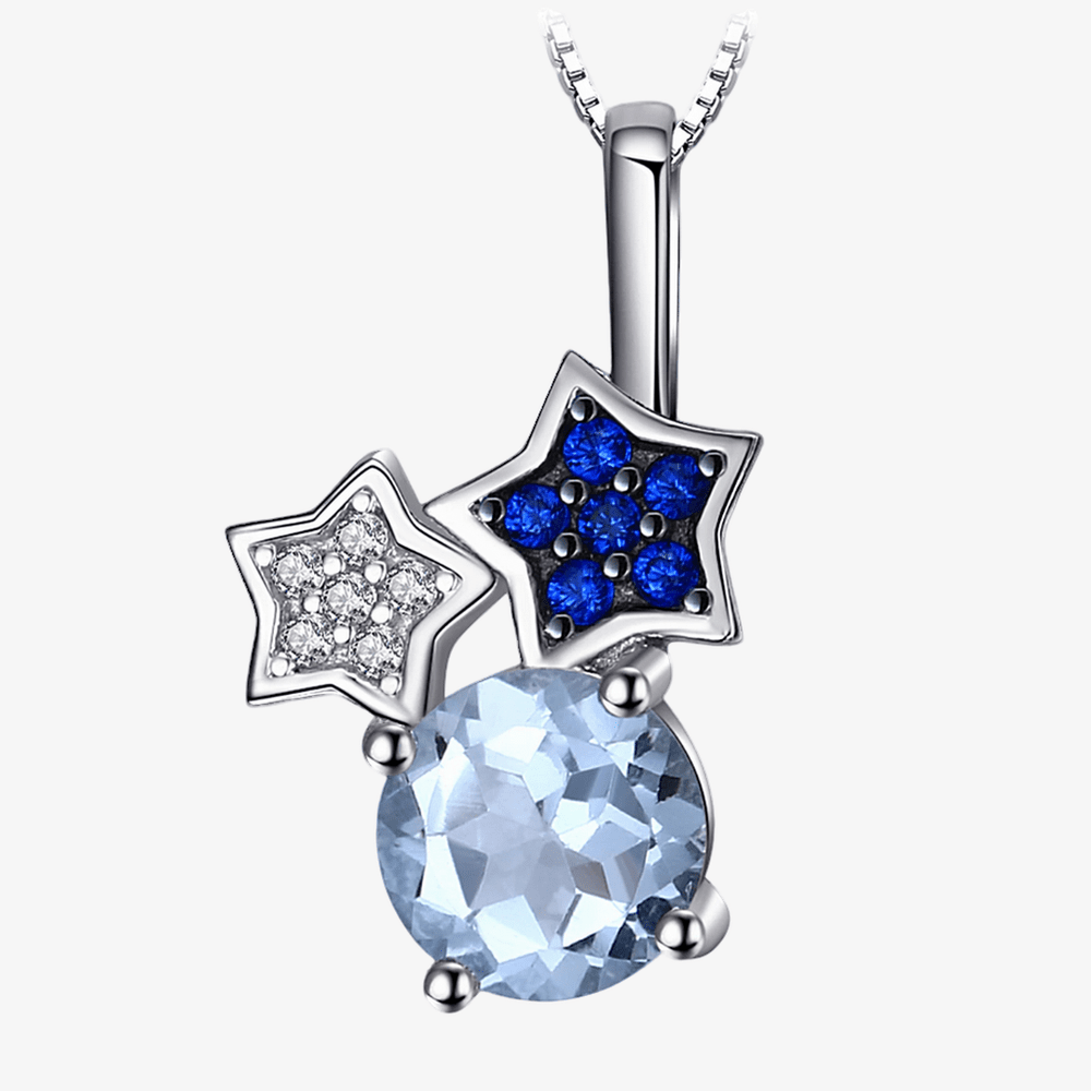 Colar Prata 925 - Blue Star